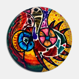 Birds and More Birds Pin