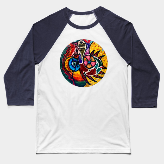 Birds and More Birds Baseball T-Shirt by TuncGK