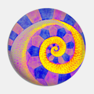 Snail - Surreal Spiral - Colorful & Abstract Pin