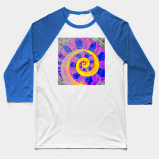 Snail - Surreal Spiral - Colorful & Abstract Baseball T-Shirt