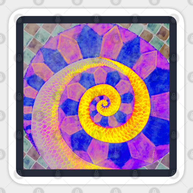Snail - Surreal Spiral - Colorful & Abstract Sticker by TuncGK