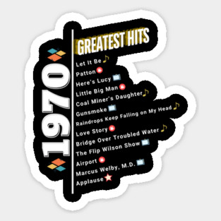 1970 Time Capsule Era - Front & Back - Retro Pop Culture Sticker