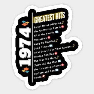 1974 Time Capsule Era - Front & Back - Retro Pop Culture Sticker
