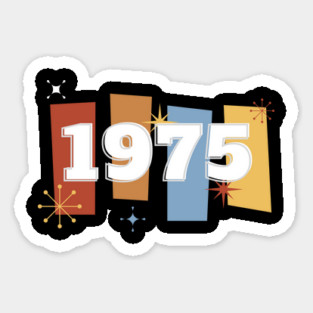 1975 Time Capsule Era - Front & Back - Retro Pop Culture Sticker