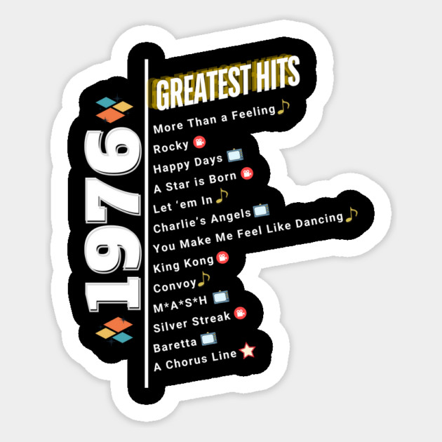 1976 Time Capsule Era - Front & Back - Retro Pop Culture Sticker by OTL Spotlight