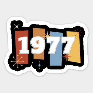 1977 Time Capsule Era - Front & Back - Retro Pop Culture Sticker
