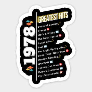 1978 Time Capsule Era - Front & Back - Retro Pop Culture Sticker