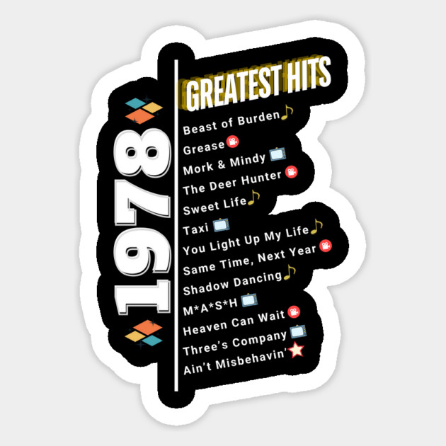 1978 Time Capsule Era - Front & Back - Retro Pop Culture Sticker by OTL Spotlight