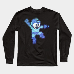 Mega Mam Jump Vintage Pixels Long Sleeve T-Shirt