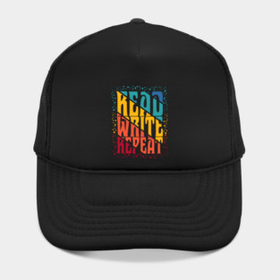 Colorful Read Write Repeat Hat