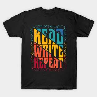 Colorful Read Write Repeat T-Shirt