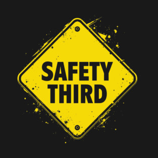 Safety Third Funny Warning Sign T-Shirt