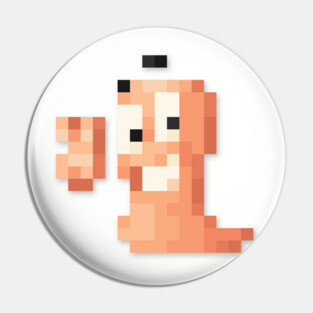 Worm low-res pixelart Pin