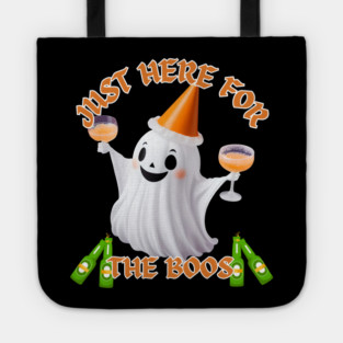 Just Here for the Boos Ghost Tee Tote