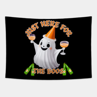 Just Here for the Boos Ghost Tee Tapestry