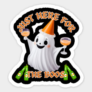Just Here for the Boos Ghost Tee Magnet