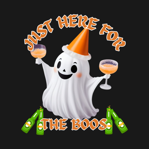 Just Here for the Boos Ghost Tee by MCALTees