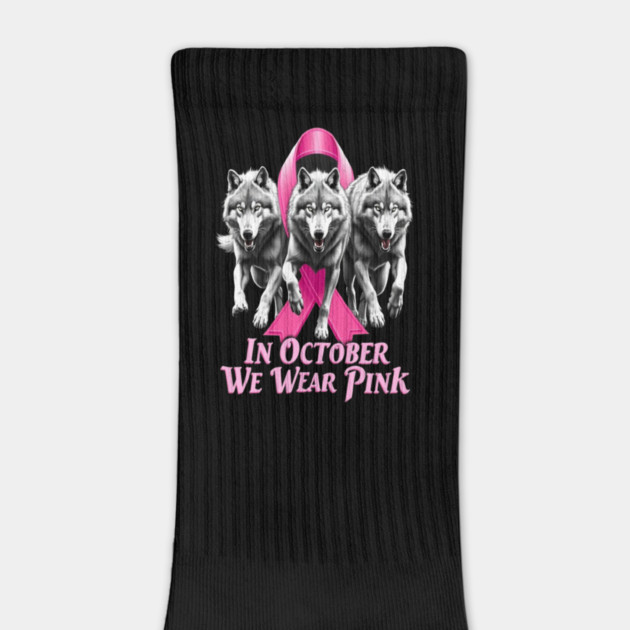 Pink Ribbon Wolves Breast Cancer Awareness by BirdsnStuff