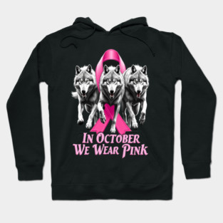 Pink Ribbon Wolves Breast Cancer Awareness Hoodie
