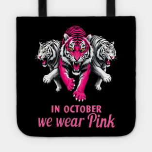Pink Ribbon Tigers Breast Cancer Awareness Tote