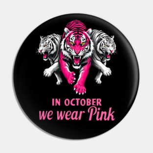 Pink Ribbon Tigers Breast Cancer Awareness Pin