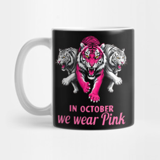 Pink Ribbon Tigers Breast Cancer Awareness Mug