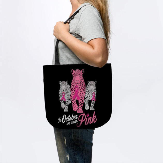 Leopard Pink Ribbon Breast Cancer Awareness Design by BirdsnStuff