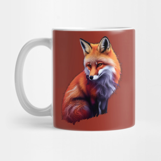 Fox with Vibrant Orange and White Fur by animegirlnft