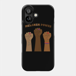 Melanin Power Raised Fists Phone Case