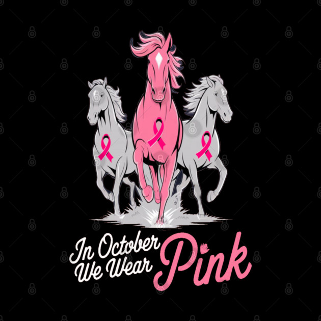 Pink Ribbon Horses by BirdsnStuff
