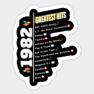 1982 Time Capsule Era - Front & Back - Retro Pop Culture Sticker