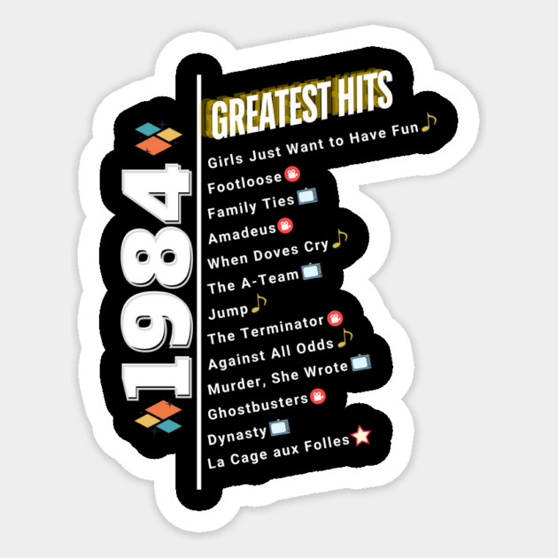 1984 Time Capsule Era - Front & Back - Retro Pop Culture Sticker by OTL Spotlight