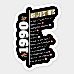 1990 Time Capsule Era - Front & Back - Retro Pop Culture Sticker
