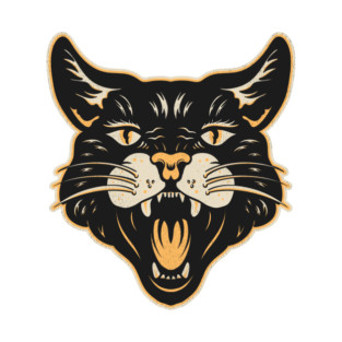 Black Cat (meow) T-Shirt
