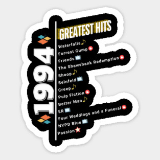 1994 Time Capsule Era - Front & Back - Retro Pop Culture Sticker