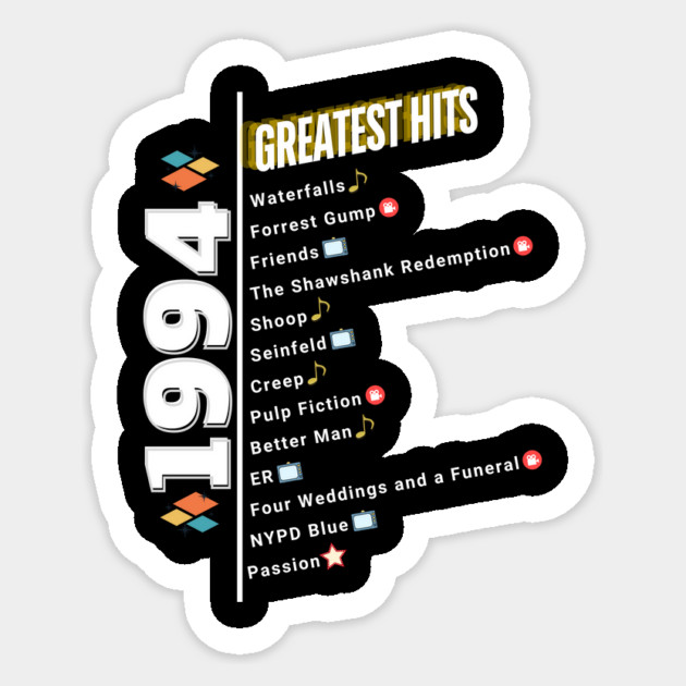 1994 Time Capsule Era - Front & Back - Retro Pop Culture Sticker by OTL Spotlight
