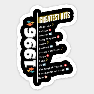 1996 Time Capsule Era - Front & Back - Retro Pop Culture Sticker