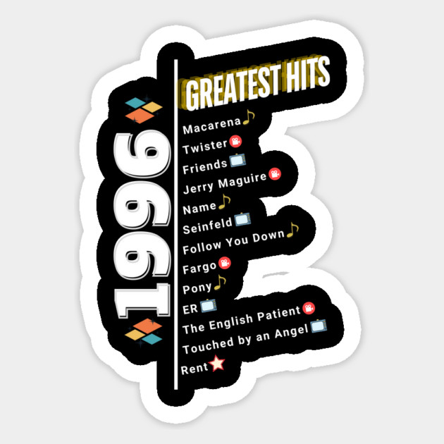 1996 Time Capsule Era - Front & Back - Retro Pop Culture Sticker by OTL Spotlight