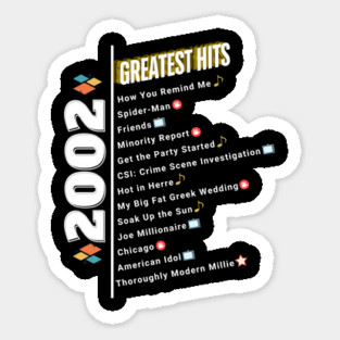 2002 Time Capsule Era - Front & Back - Retro Pop Culture Sticker