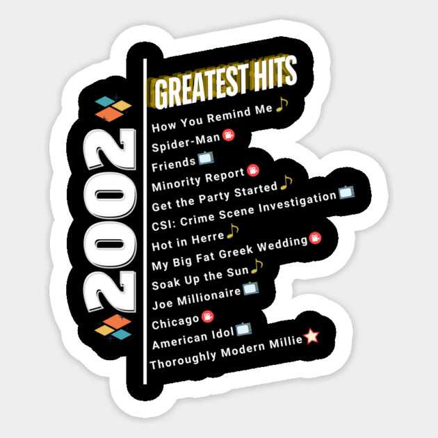 2002 Time Capsule Era - Front & Back - Retro Pop Culture Sticker by OTL Spotlight