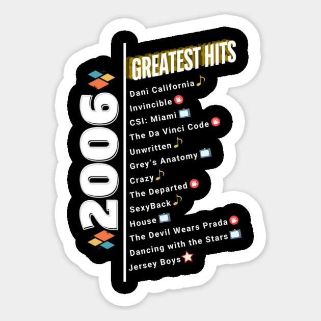 2006 Time Capsule Era - Front & Back - Retro Pop Culture Sticker by OTL Spotlight