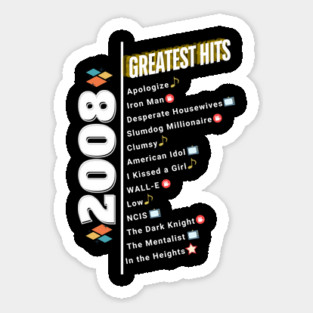 2008 Time Capsule Era - Front & Back - Retro Pop Culture Sticker