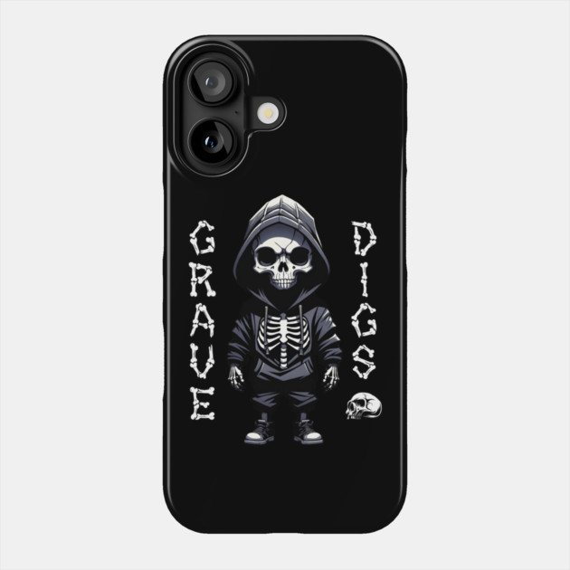 Grave Digs Skeleton Hoodie Phone Case by Grave Digs