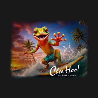 The Chee Hoo Gecko Surfer T-Shirt