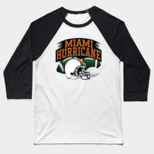 MIAMI HURRICANE - BALLS AND HELMET Baseball T-Shirt