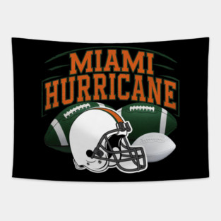 MIAMI HURRICANE - BALLS AND HELMET Tapestry