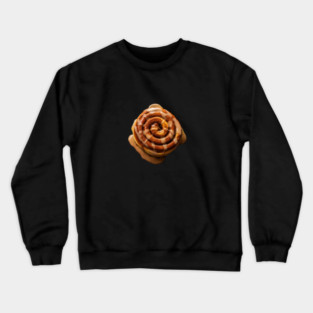 Freshly Baked Cinnamon Roll Drizzled with White Icing, Making it Look Sweet and Indulgent. Crewneck Sweatshirt