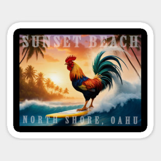 Da' Local Roostah in Sunset Beach, Oahu Sticker