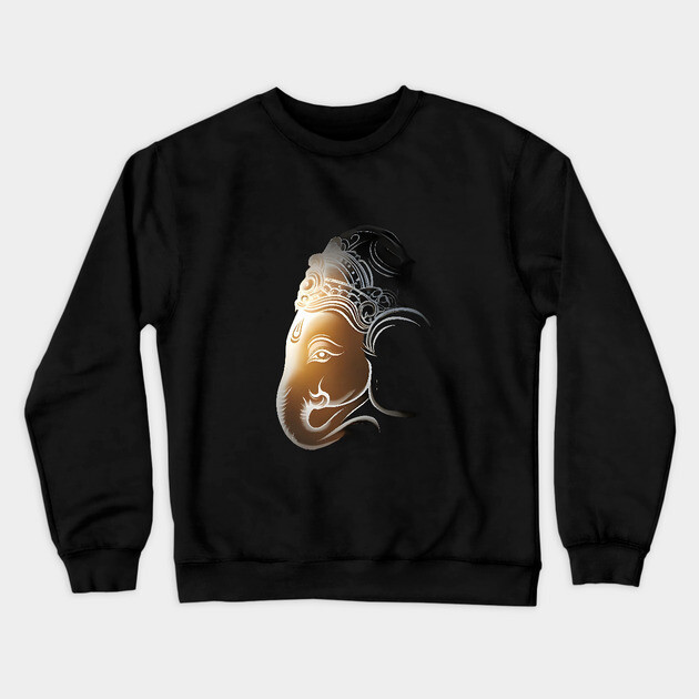 Stylized Artistic Gods, Representation Featuring an Elephant Head Crewneck Sweatshirt by animegirlnft