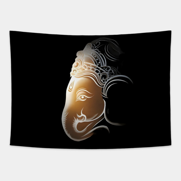 Stylized Artistic Gods, Representation Featuring an Elephant Head Tapestry by animegirlnft